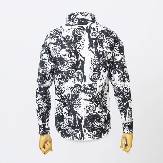 PRE-ORDER : Bakuage Sentai Boonboomger x h.NAOTO Bun Red/Taiya Hando All-over Pattern Shirt