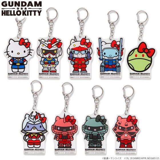 PRE-ORDER : Gundam VS Hello Kitty Project Acrylic Charm