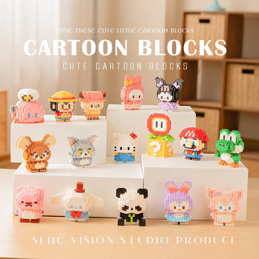 ตัวต่อนาโน Size M -Super Hit ❤️ Cute Cartoon Block รวมตัวต่อคลาสิคฮิตตลอดกาล Sanrio Tom Jerry Mario One Piece