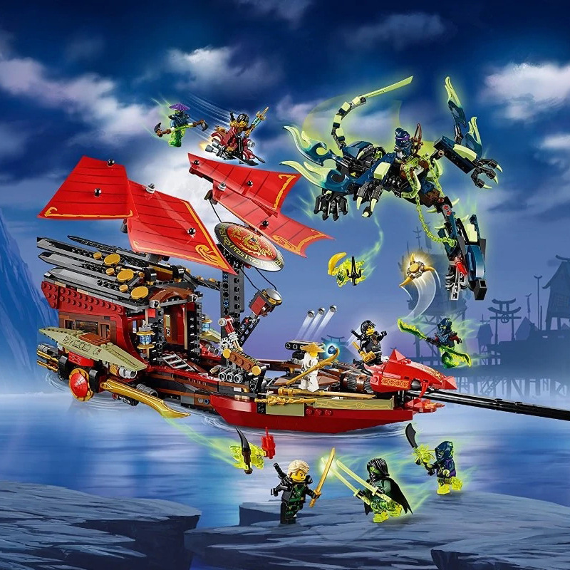Queen 89008 Ninjago Final Flight of Destiny's Bounty 1325pcs