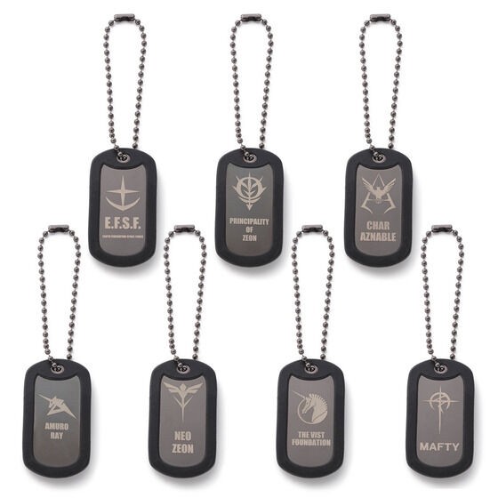 PRE-ORDER : Gundam Series BLACK Series Mark Dog Tag Necklace & Keychain