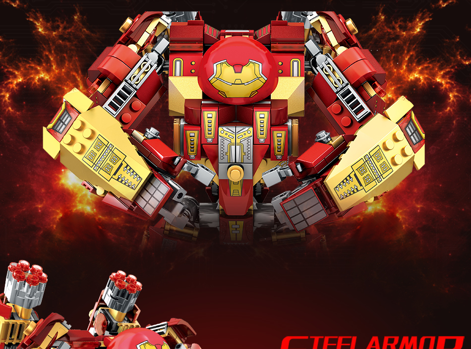 Sembo 60030 MK44 Iron Man Hulkbuster Mech 616pcs