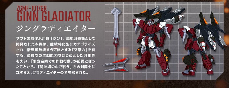 PRE-ORDER : MG 1/100 Ginn Gladiator Plastic Model