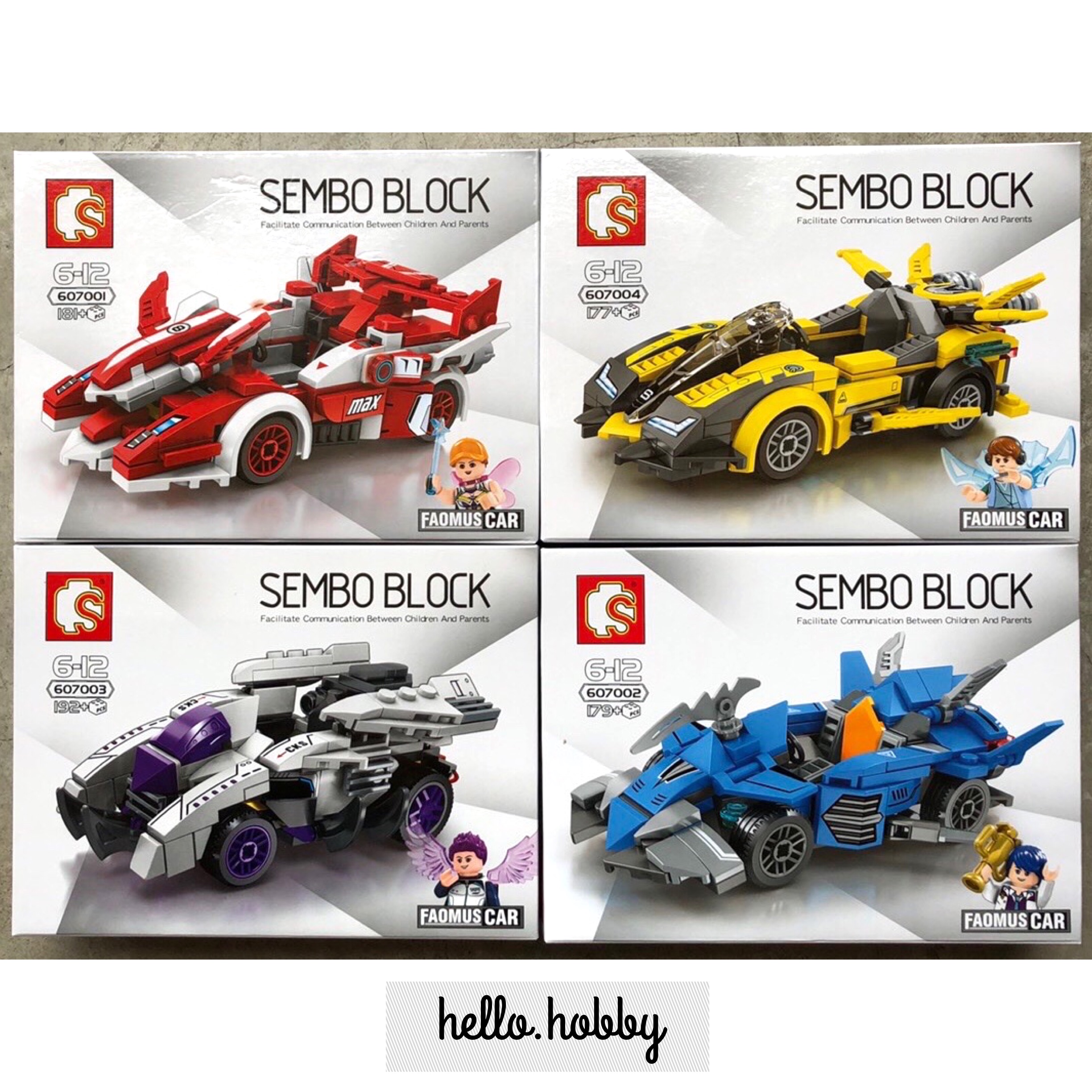 Sembo Block 607001-607004 Speed Champions