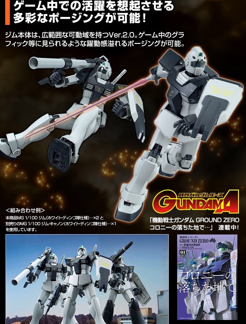 PRE-ORDER : MG 1/100 RGM-79 GM (WHITE DINGOS COLOR) PLASTIC MODEL