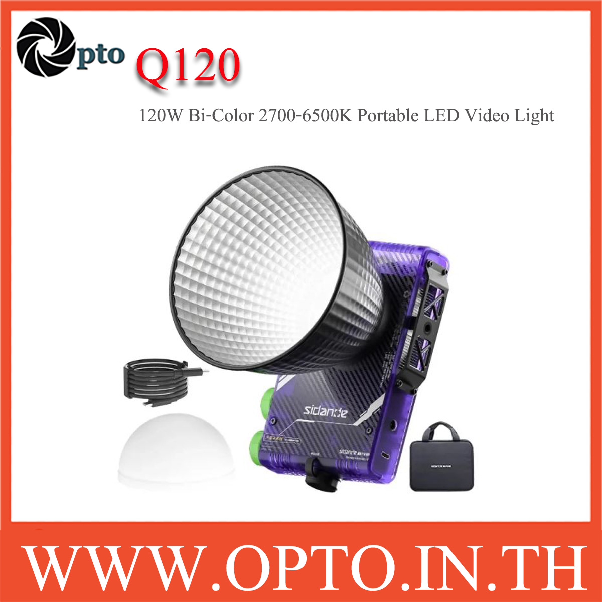 Sidande Q120 120W Bi-Color 2700-6500K Portable LED Video Light Pocket light ไฟLEDพกพา Q120
