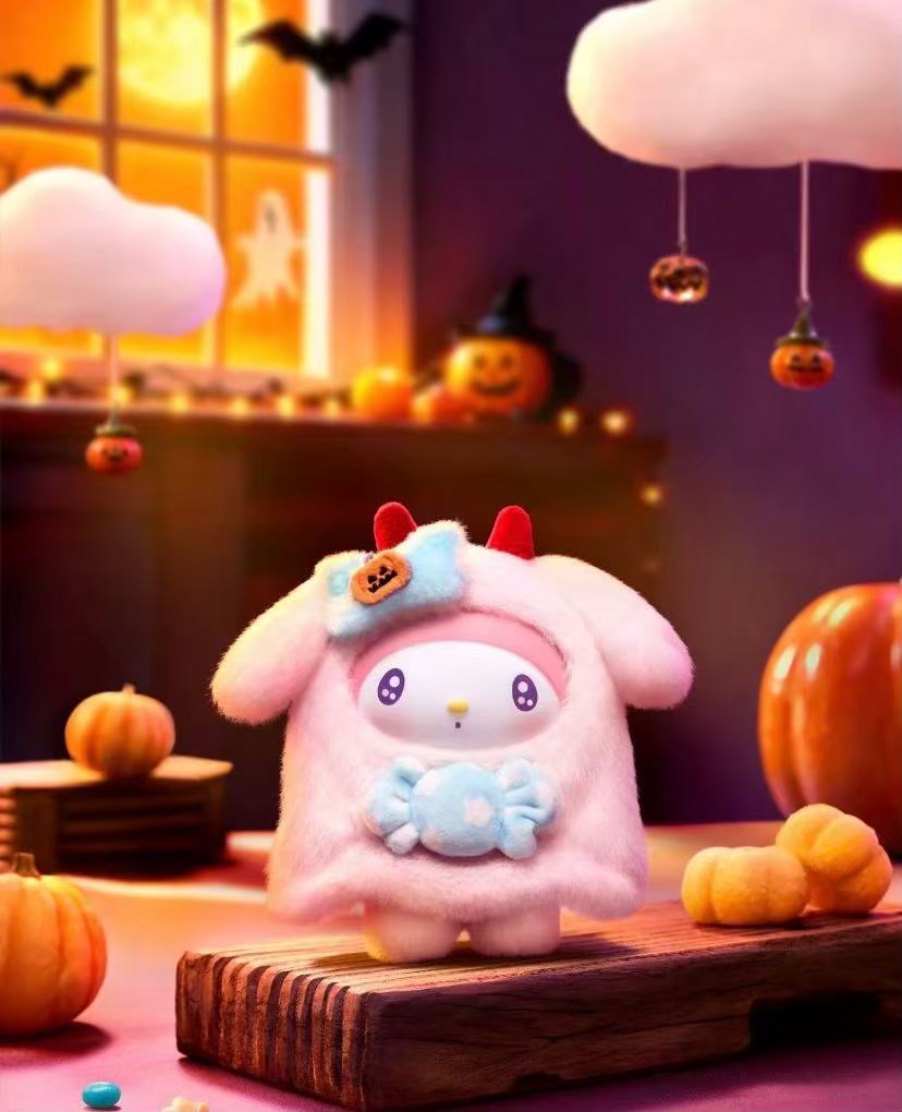 ตุ๊กตาพวงกุญแจ Sanrio - Halloween Candy Carnival Night Series Vinyl Plush Pendant Keychain by Miniso