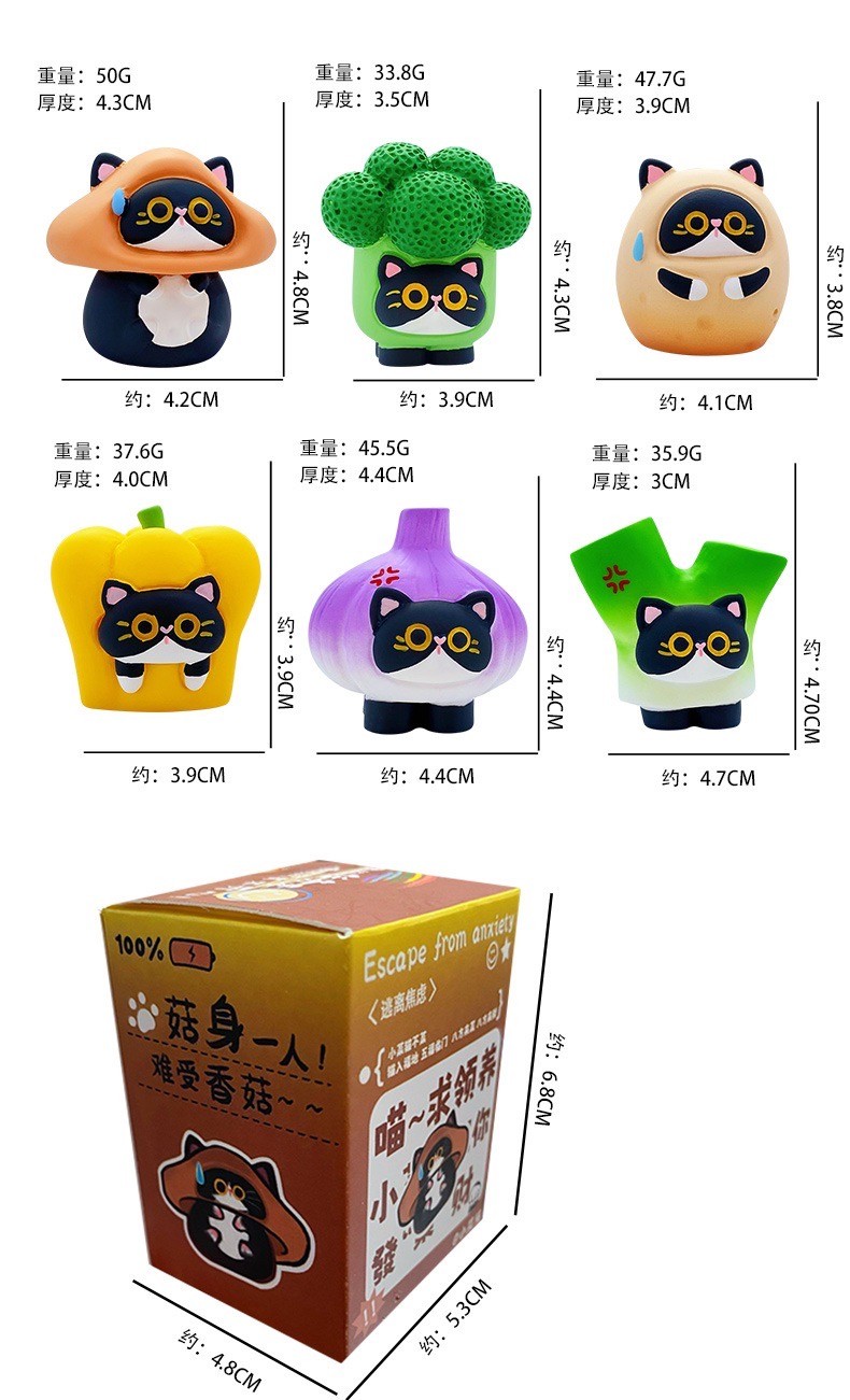 โมเดล แมวผัก Cat is Vegetable Series