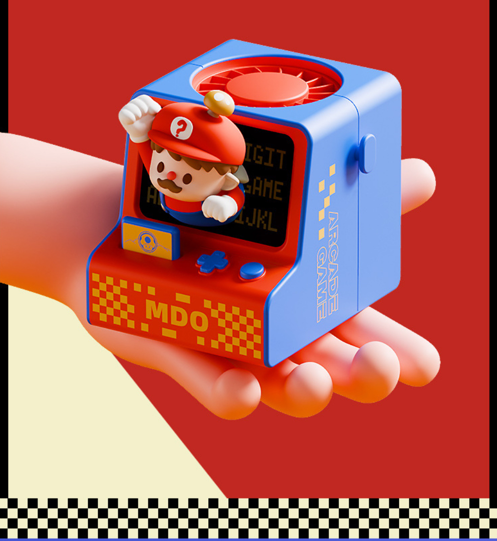 พัดลมมือถือ Portable Fan - Arcade Game - Mario / Panda / Brown Sugar