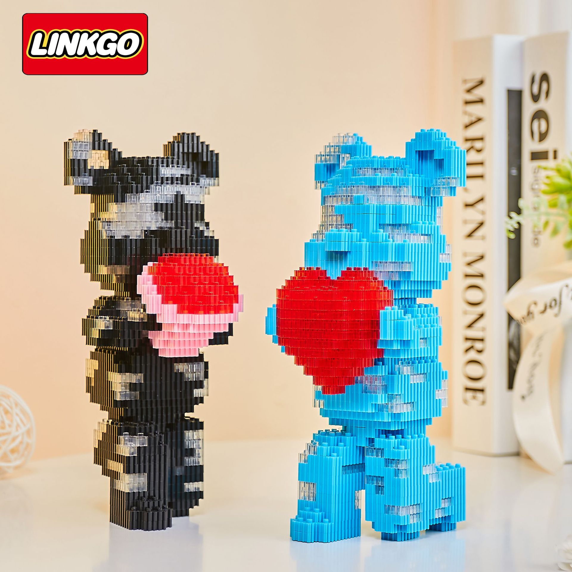 Linkgo 68461-68482 Bearbrick มีไฟ