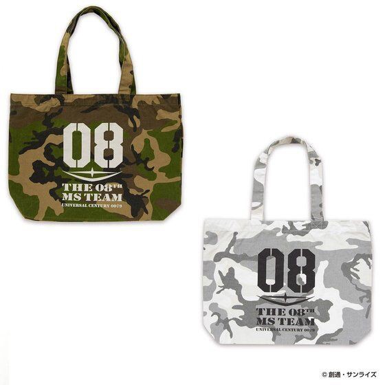 PRE-ORDER : STRICT-G "Mobile Suit Gundam 08th MS Platoon" Camouflage Canvas Tote Bag