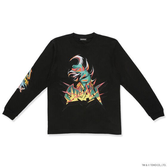 PRE-ORDER : Godzilla Gigan Illustration Long T-shirt B Type Black / Blue