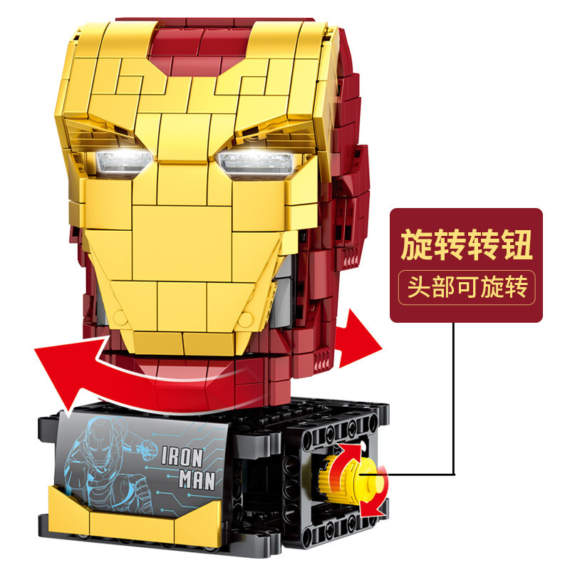 Sy 1472 Avengers Iron Man Head (มีไฟ)