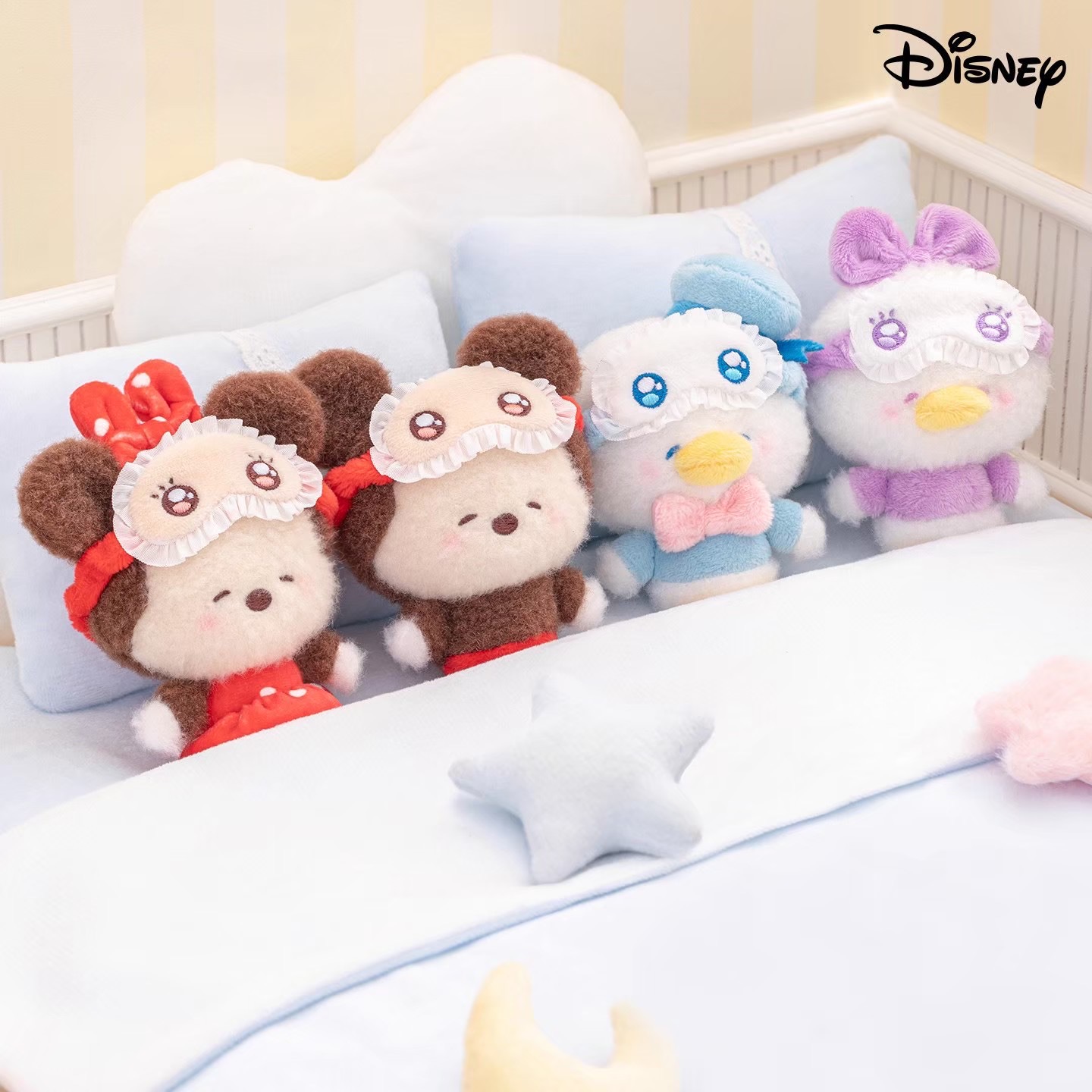 ตุ๊กตาพวงกุญแจ Disney - Squinting Sleepwear Series Plush Pendant Keychain by Top Toy