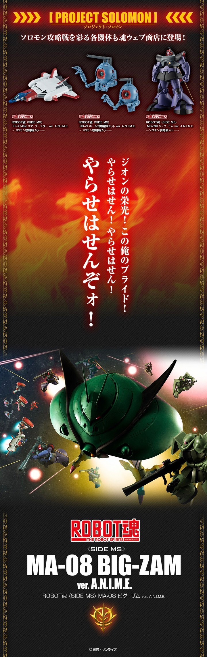 PRE-ORDER : Robot Spirit <SIDE MS> MA-08 BIG-ZAM ver. A.N.I.M.E.