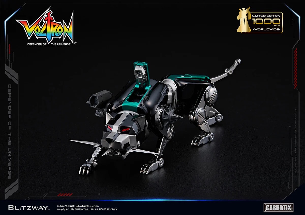 หุ่นยนต์ CARBOTIX - *Limited 1,000 pcs Worldwide* Carbotix Black Voltron & Base Complete Set by Blitzway (หุ่น+ฐาน+อาวุธเสริม) (มีกล่องน้ำตาล)