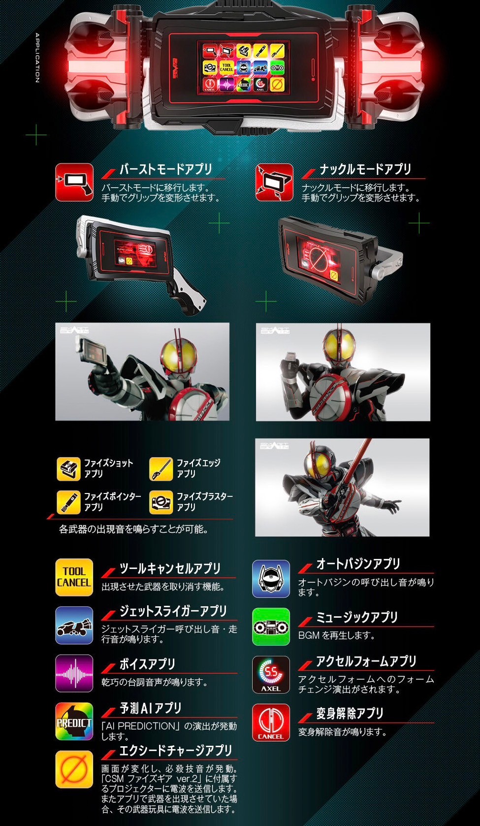 Masked Rider Faiz - CSM - Faiz Driver NEXT by Premium Bandai (Limited มีกล่องน้ำตาล)