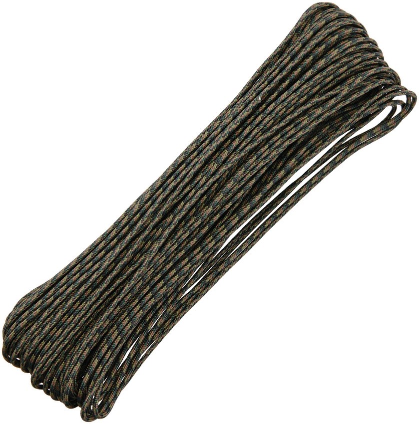 เชือก Parachute Cord Woodland Camo 100ft