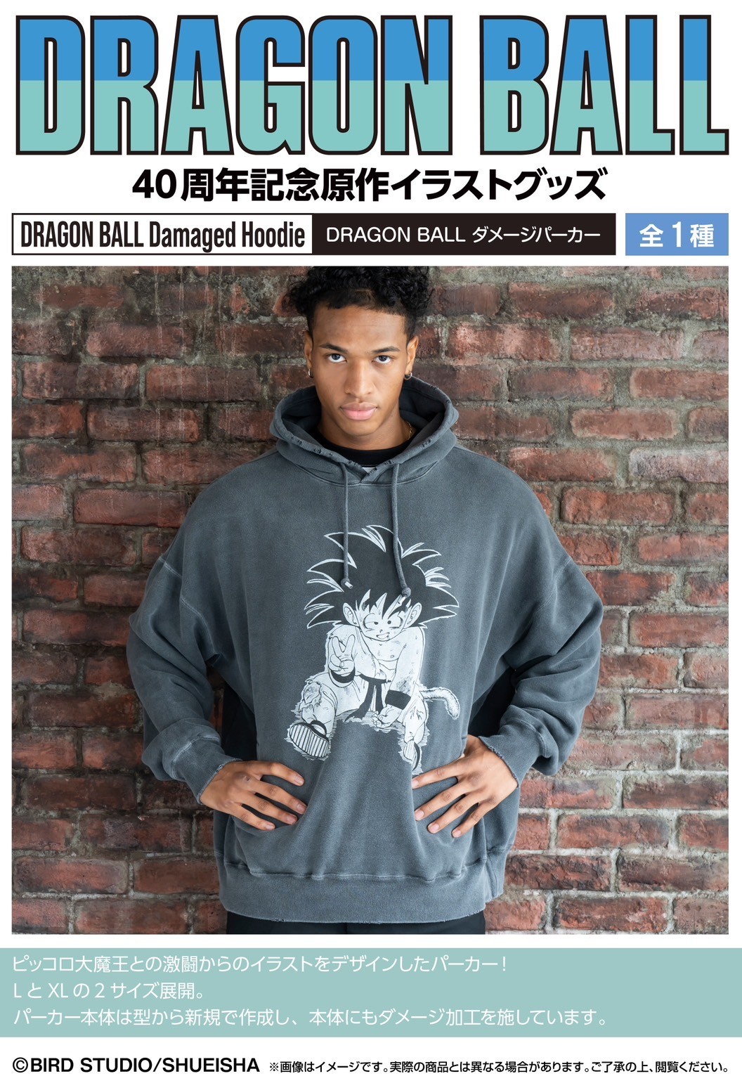 PRE-ORDER : DRAGON BALL Damaged Hoodie