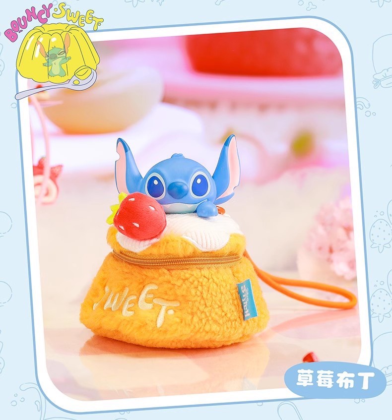 ได้1 ชิ้น กระเป๋าใส่ของจุกจิก ลิขสิทธิ์แท้ - Disney - Stitch - Flipping Amazing Fun Food Bag Series