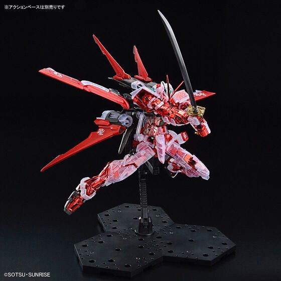 PRE-ORDER : MG 1/100 The Gundam Base Limited ASTRAY RED FRAME FLIGHT UNIT Plating Frame/Color Clear Plastic Model