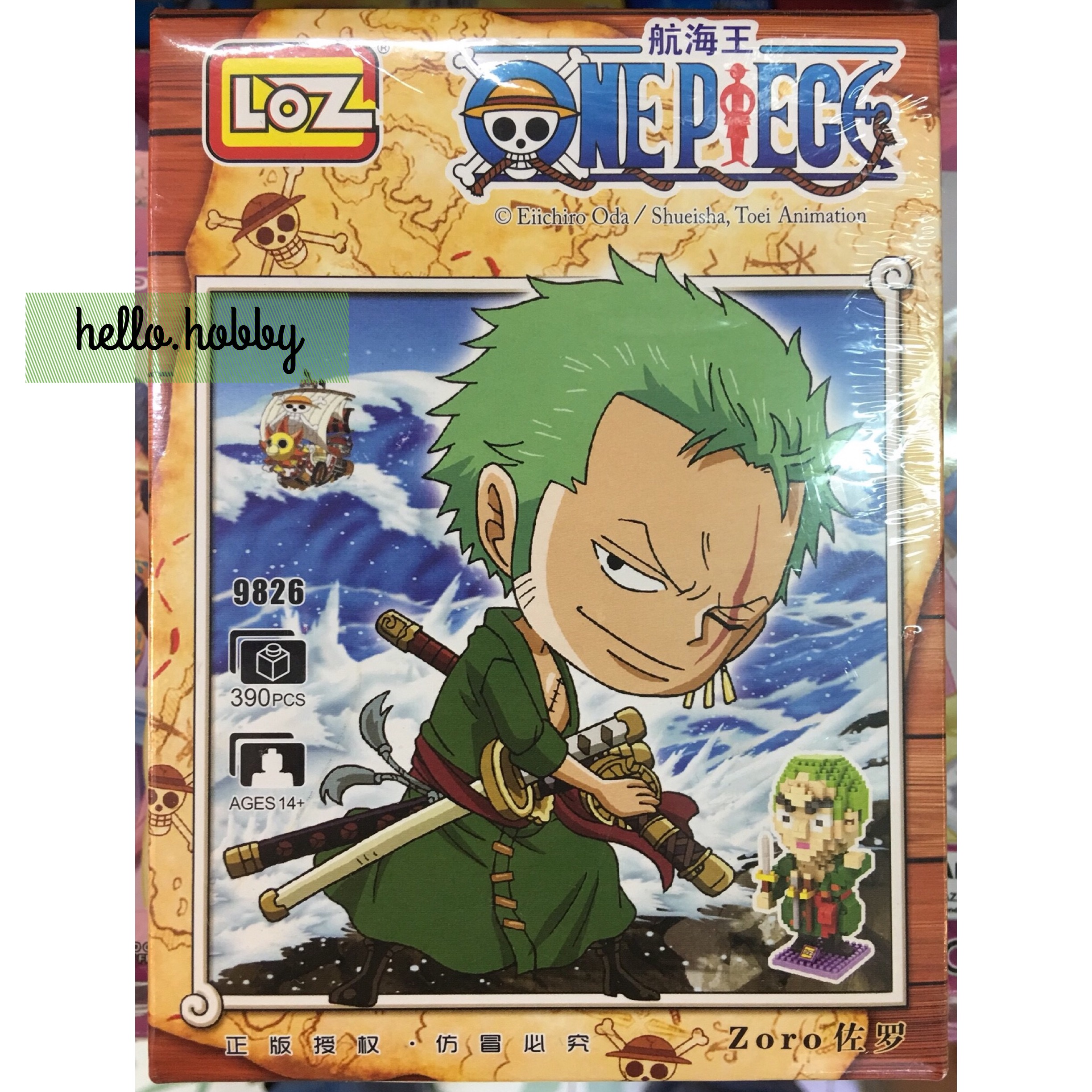 LOZ 9826 One Piece Zoro 390pcs