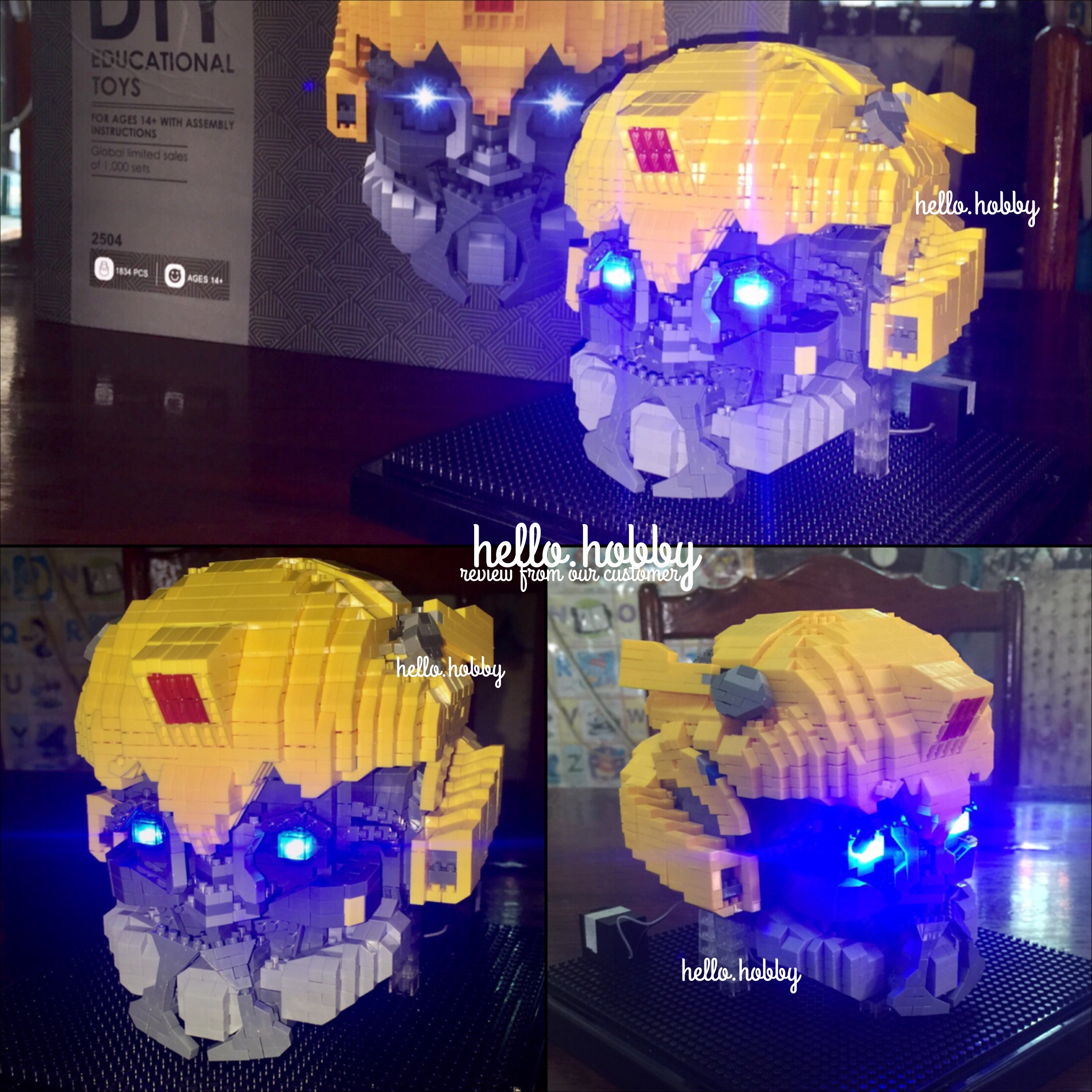 Wise Hawk 2504 Transformer Bumblebee Head 1834pcs (มีไฟ)