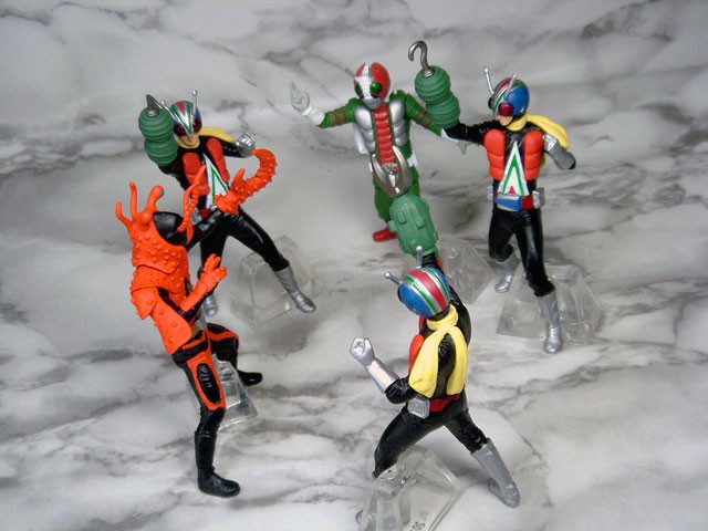 H.G.C.O.R.E. HG Core Kamen Rider Part 3 ~Teki Ka Mikata Ka, Chikara To Waza Hen~ Gashapon by Bandai (Set of 6)