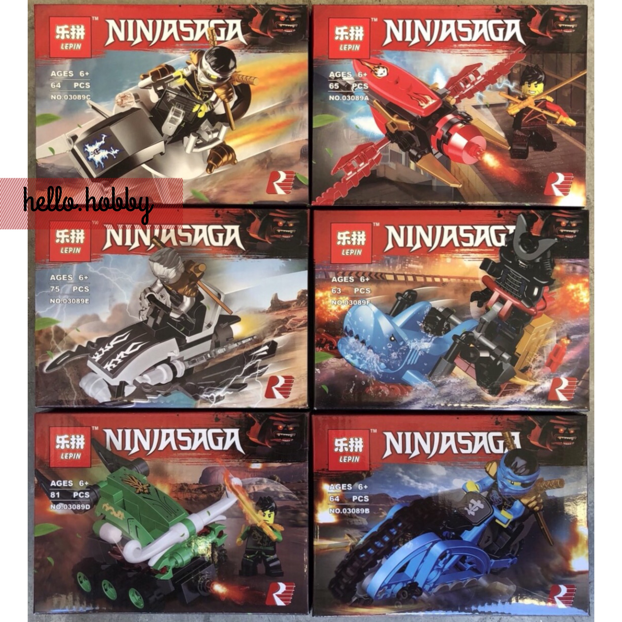 Lepin 03089 A-F Ninjago