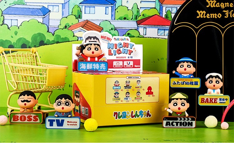 แม่เหล็กติดตู้เย็น มีไฟ ได้ 1ตัว Crayon Shinchan Experience Series Night Light Fridge Magnet by Maihe