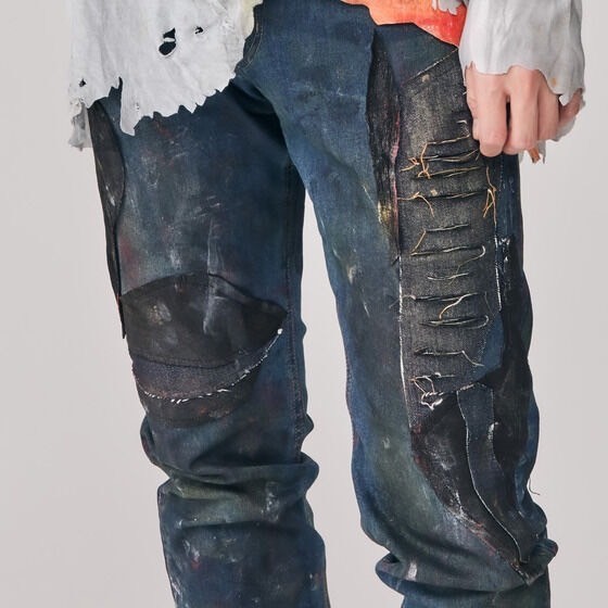 PRE-ORDER : Kamen Rider Gotchard x h.NAOTO Gotchard Daybreak Grunge Style Denim