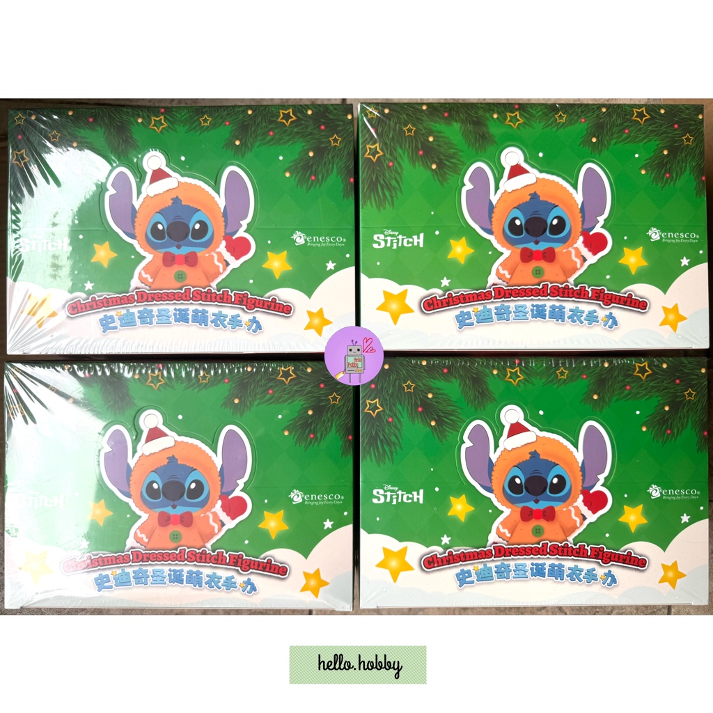 ตุ๊กตาสติทช์คริสมาส ลิขสิทธิ์แท้ ได้ 1ตัว - Disney - Stitch - Christmas Dressed Series by Enesco x Grand Jester Studios