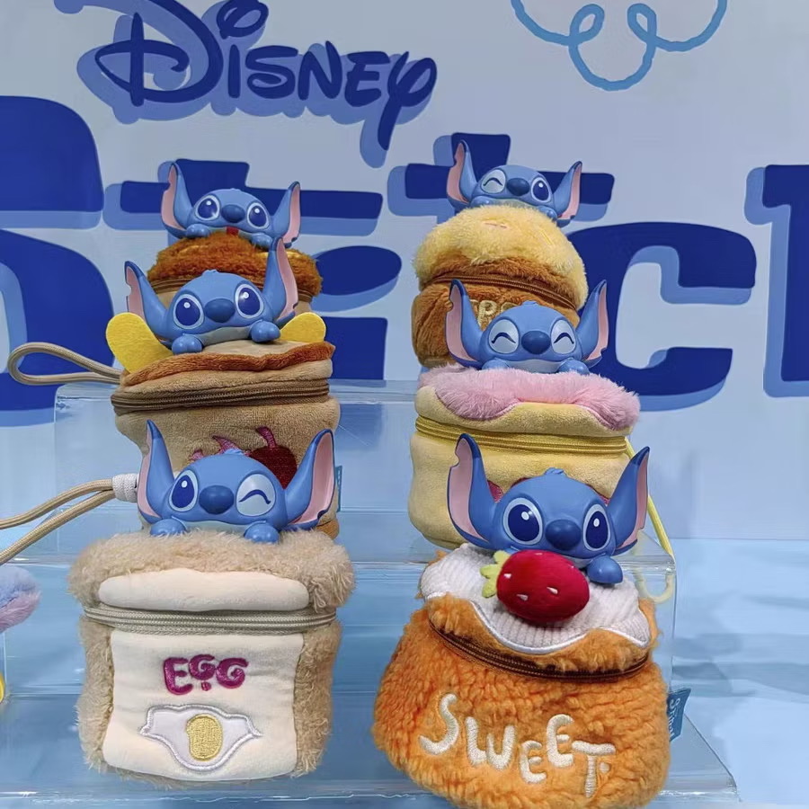 ได้1 ชิ้น กระเป๋าใส่ของจุกจิก ลิขสิทธิ์แท้ - Disney - Stitch - Flipping Amazing Fun Food Bag Series