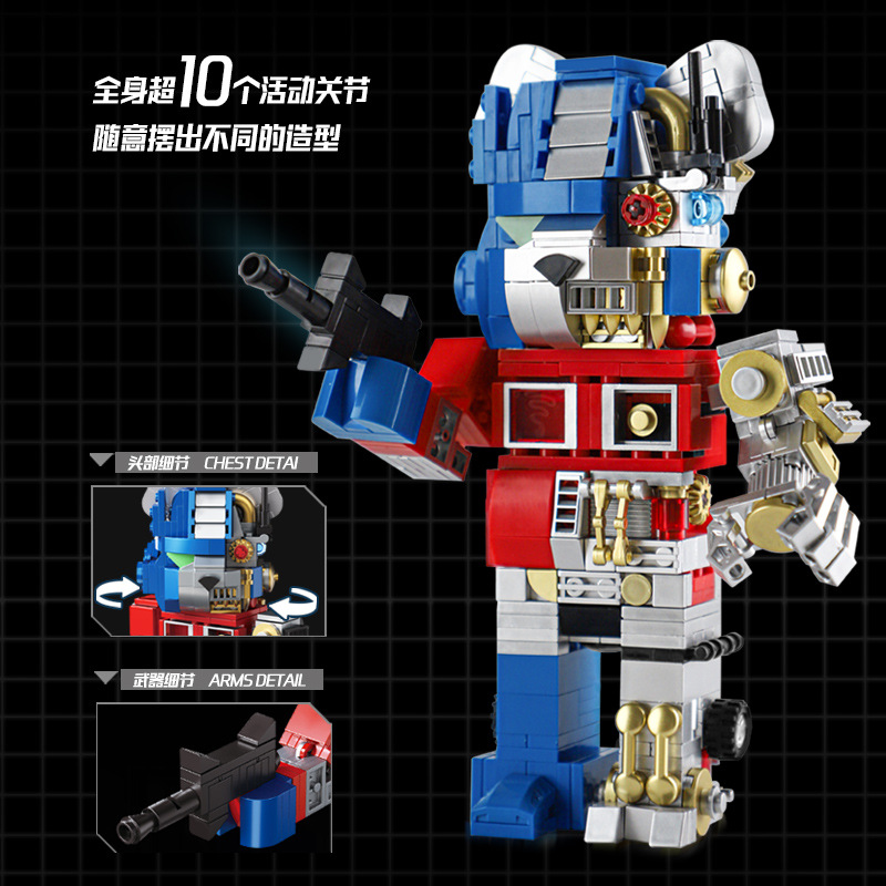 Wangao 288001 Bearbrick Robot Optimus Prime