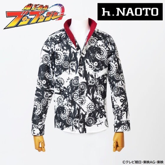 PRE-ORDER : Bakuage Sentai Boonboomger x h.NAOTO Bun Red/Taiya Hando All-over Pattern Shirt