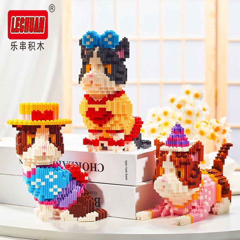 ตัวต่อนาโนแบบเฟือง Size XL - Lechuan 68691 - 68694 Cat Costume