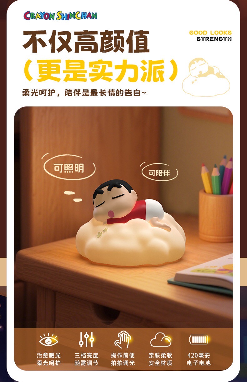 โคมไฟ ลิขสิทธิ์แท้ - Crayon Shinchan - Clound Dreamland Night Light Series LED Lamp by Luxub