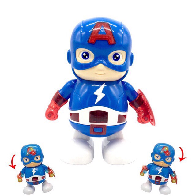 Captain America Hero Dancing Team Leader with Music & Light