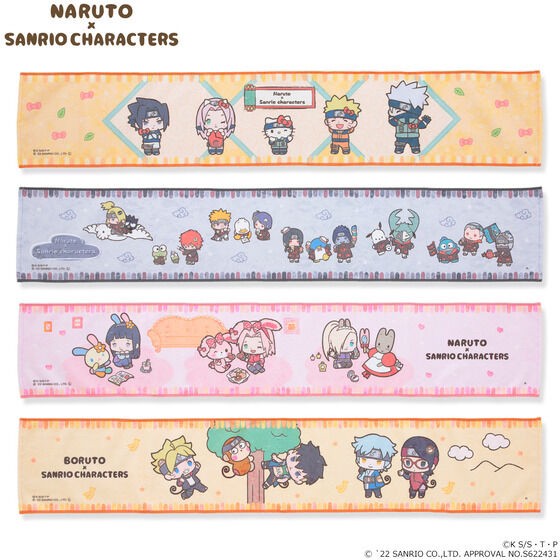 PRE-ORDER : NARUTO x Sanrio Characters Muffler Towel All 4 types