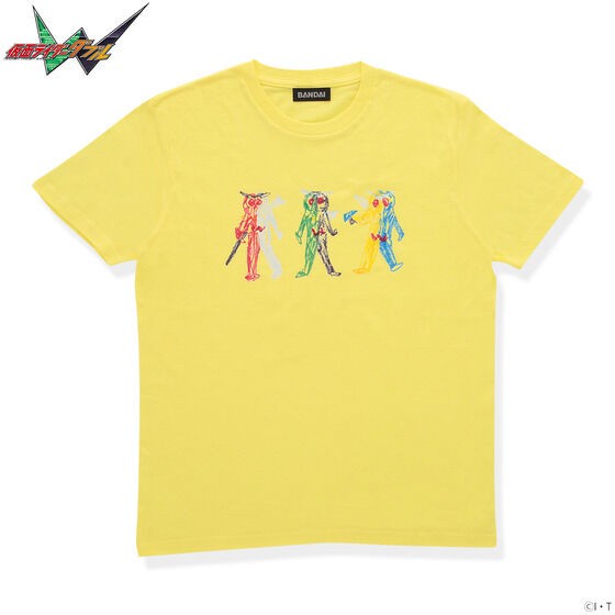 PRE-ORDER : Kamen Rider W T-shirt Crayon Illustration Pattern
