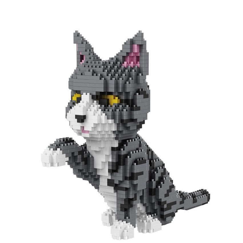 Balody 16038 Gray/White Cat 1300pcs