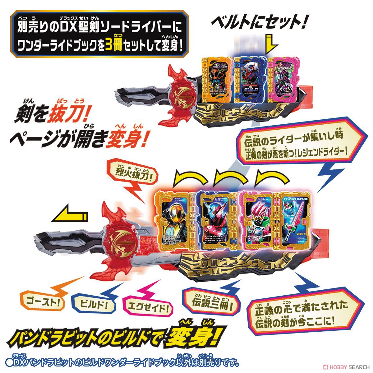 Masked Rider Saber - DX Pandorabbit no Build Wonder Ride Book by Bandai