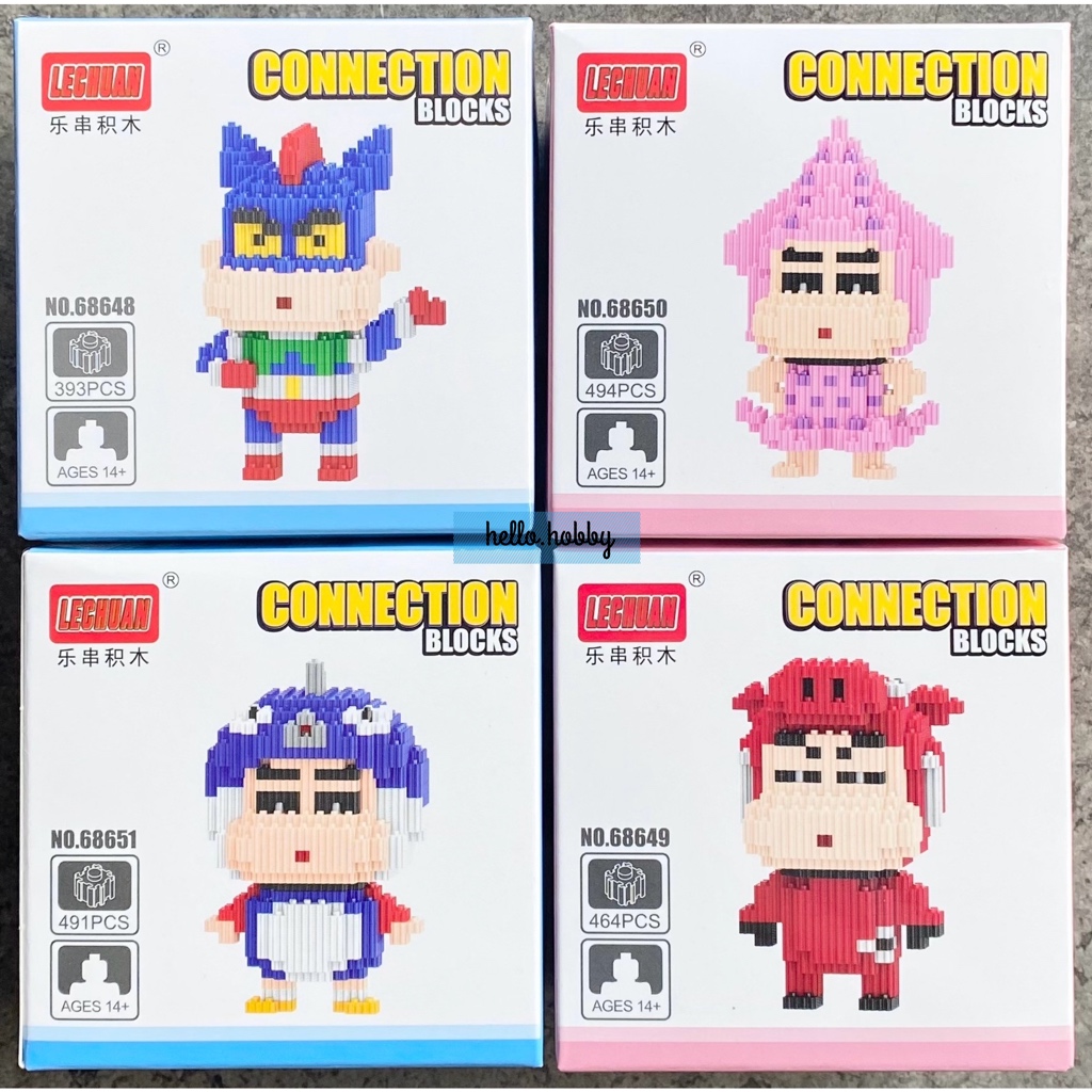 ตัวต่อนาโนชินจังแบบเฟือง Size L - Lechuan 68648 - 68651 Crayon Shinchan Cosplay