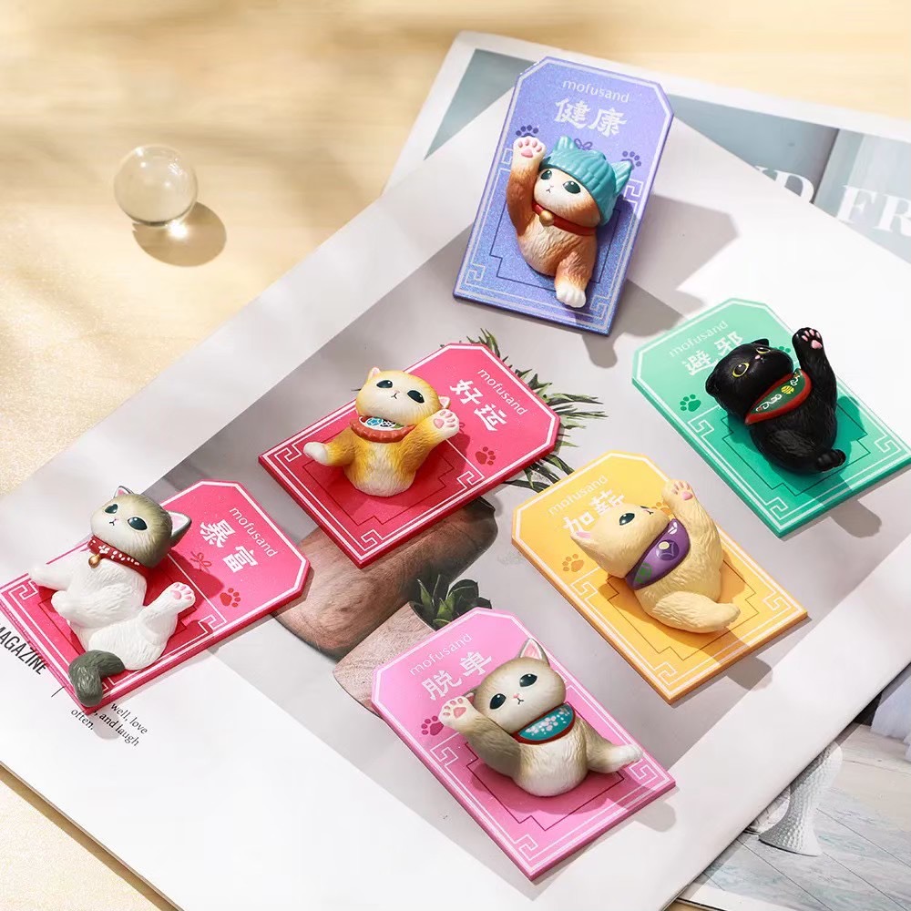 แม่เหล็กติดตู้เย็น ได้ 1ตัว Mofusand - Good Luck Magnet Series Fridge Magnet by Unipop