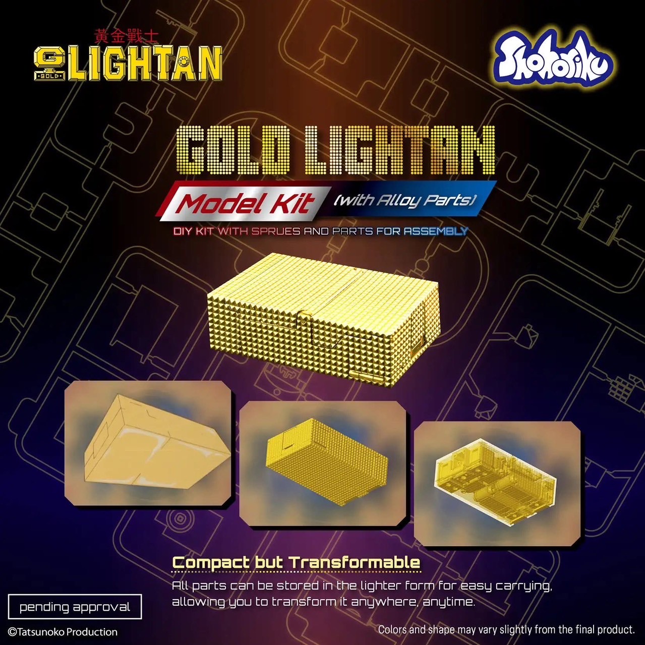 Gold Lightan Model Kit (with Alloy Parts) by Shohoriku Limited