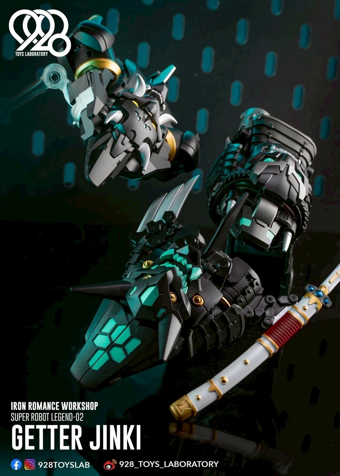 Super Robot Legend - Black Getter JINKI Deformable Movable Figure by Dragon Horse x Iron Romance Workshop