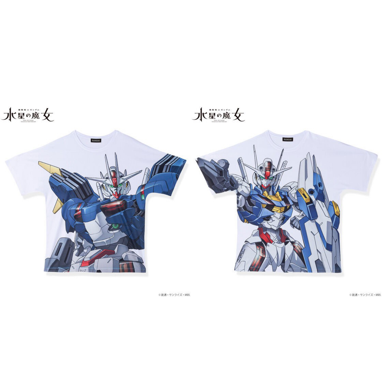 PRE-ORDER : Mobile Suit Gundam The Witch from Mercury Full Panel T-shirt Gundam Aerial