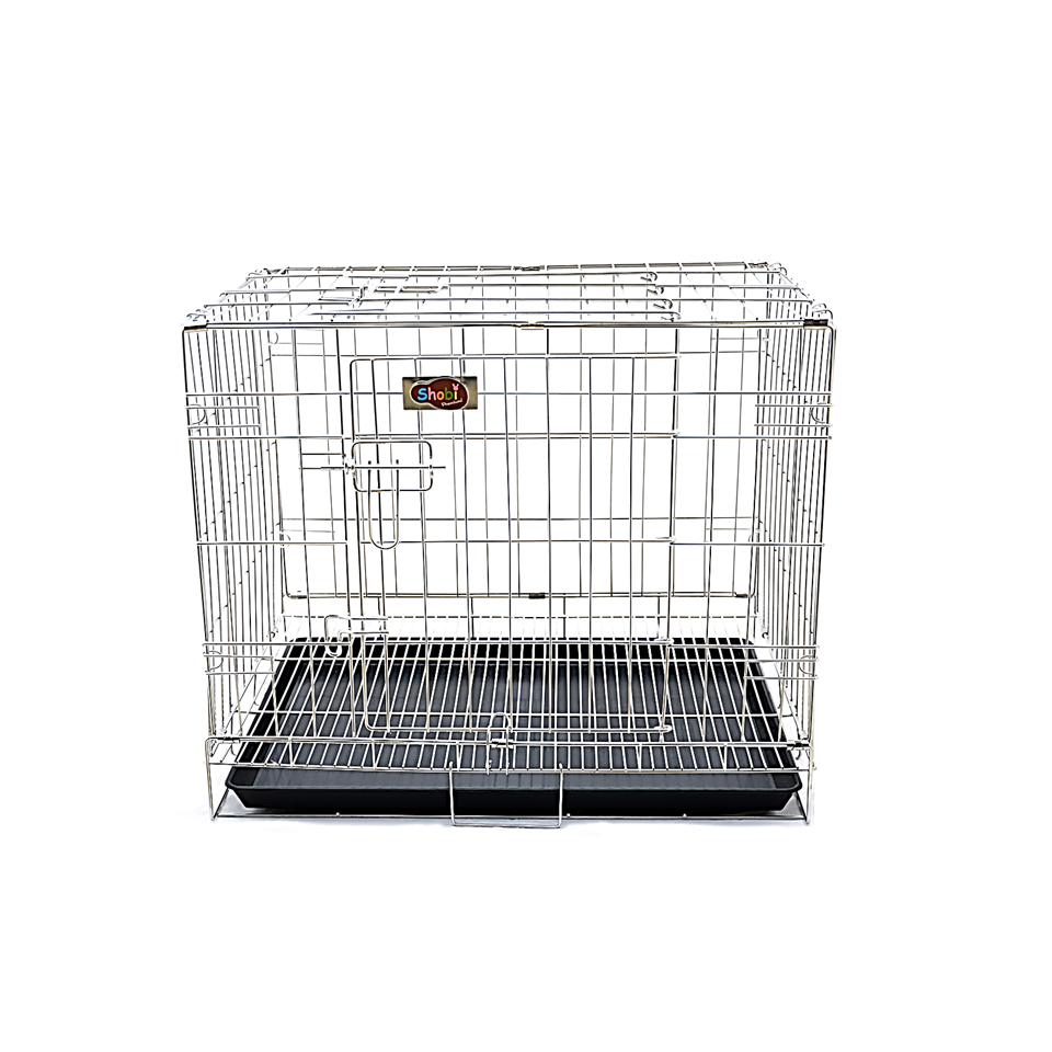 กรงสุนัขสแตนเลส Size S