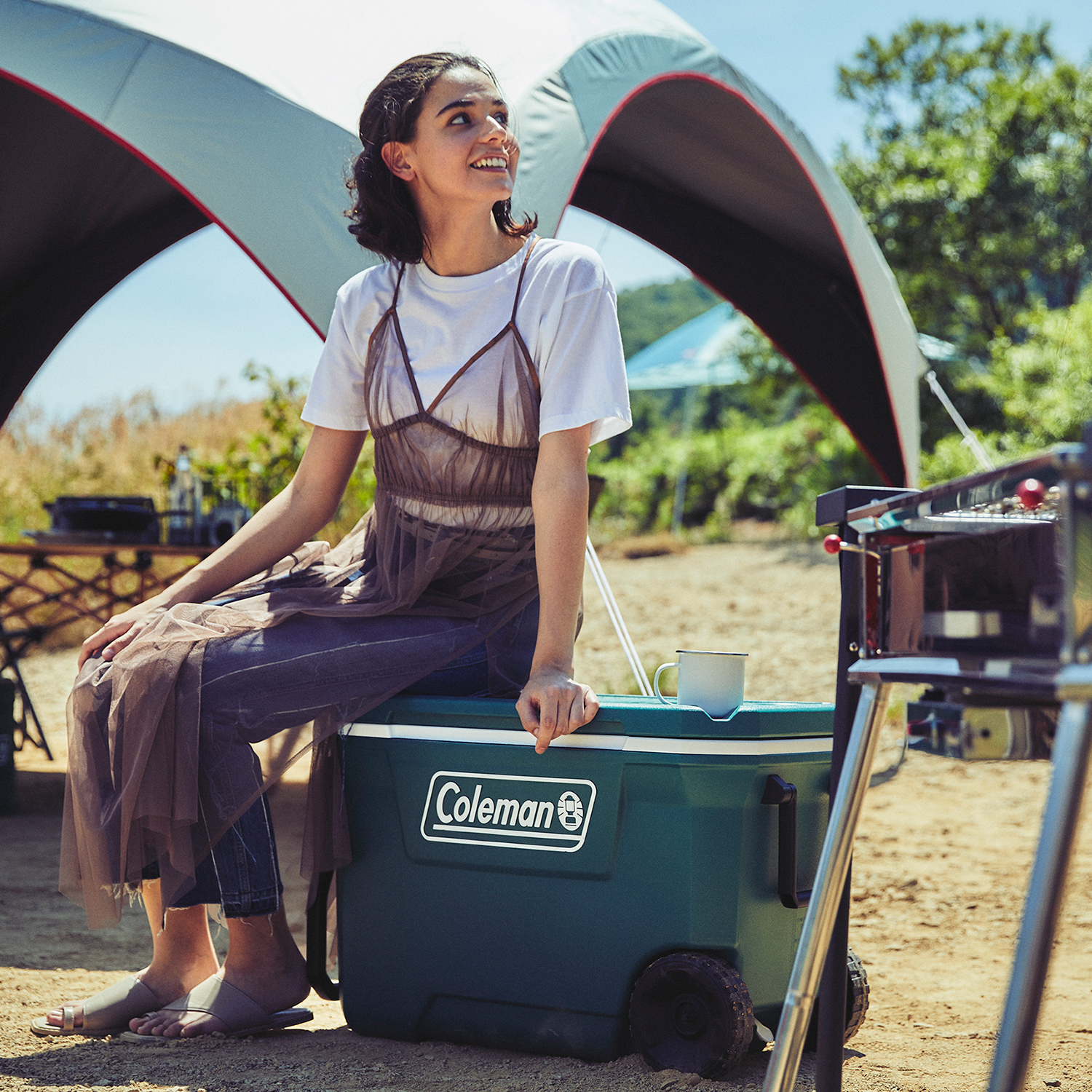 กระติกน้ำแข็ง Coleman Extreme Wheel Cooler / 62QT (Evergreen)