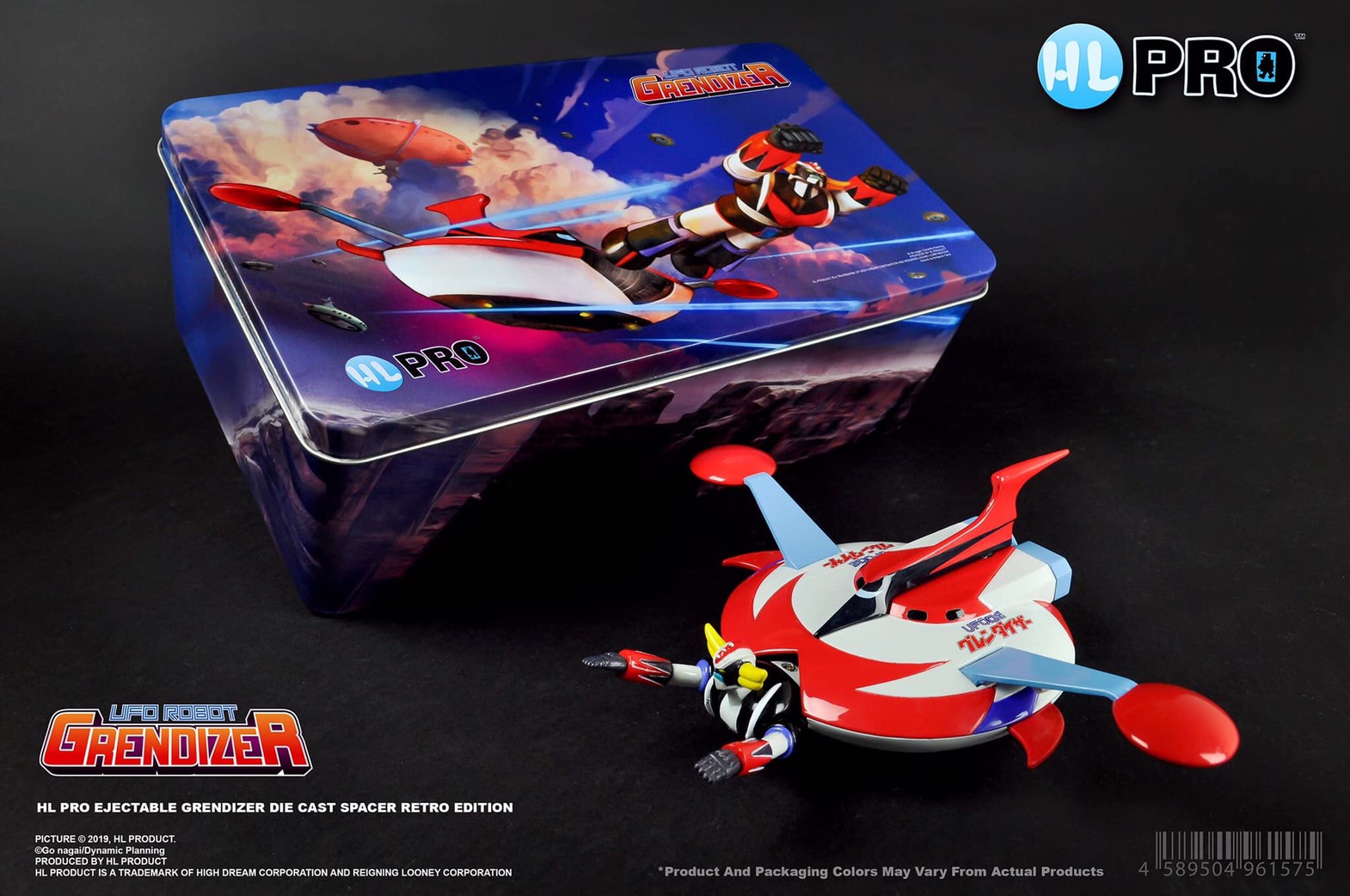 DIE CAST SPACER WITH EJECTABLE GRENDIZER - TIN BOX EDITION by HL Pro (Action Toys)